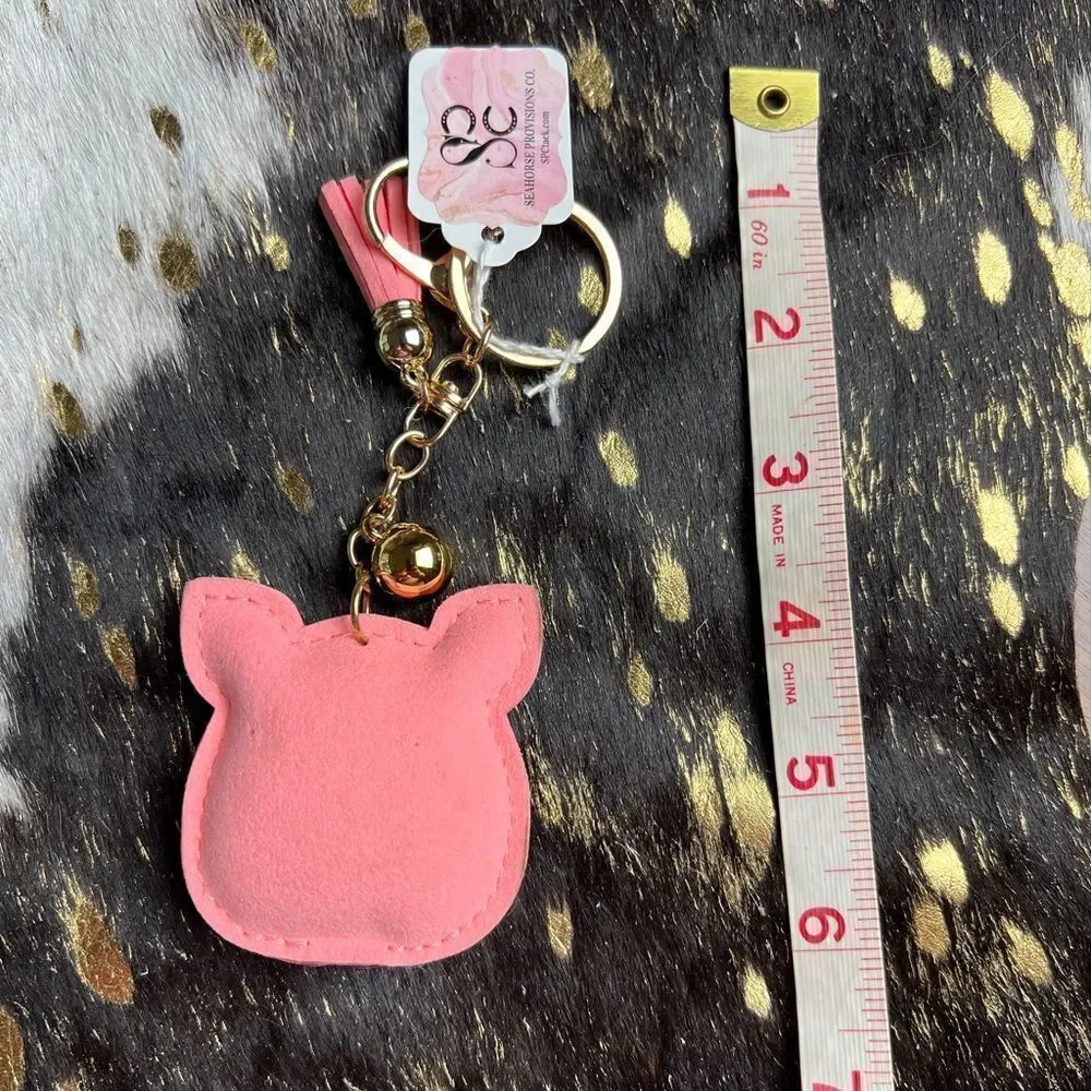 Blinged Piggy Keychain